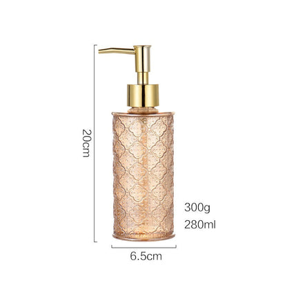 Nordic style retro glass lotion bottle light luxury hand sanitizer bottle sub-bottling hotel shower milk bottle