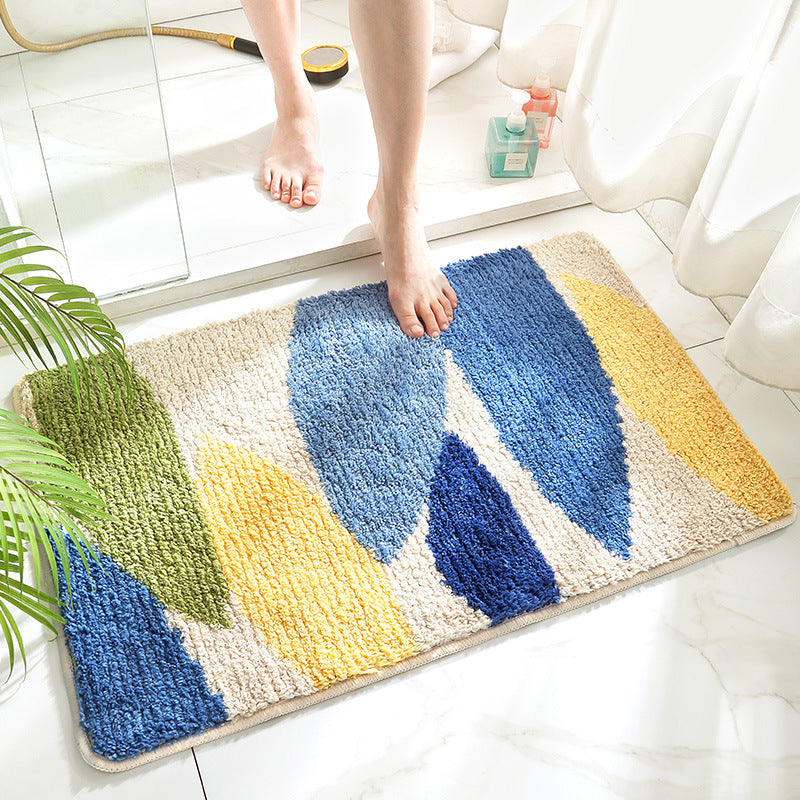 Feblilac Dark Green Leaves Bath Mat - Feblilac® Mat