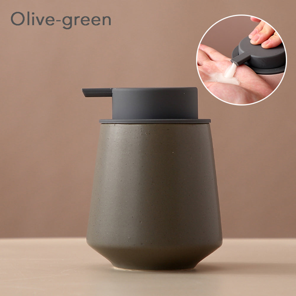 Ceramic Soap Dispenser, Foaming Pump Bathroom Bottle, Simple Design, Refillable Reusable Lotion Pump for Bathr - view 11
