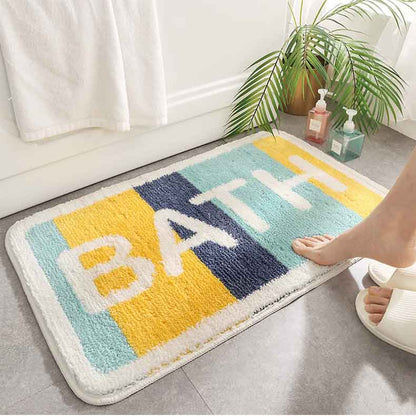 Feblilac Blue and Yellow Stripe Bath Mat - Feblilac® Mat