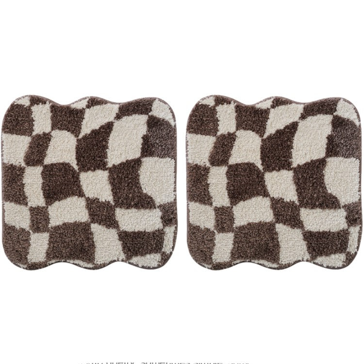 Feblilac Round and Square Deformed Geometrically Latticed Tufted Cushion - view 12