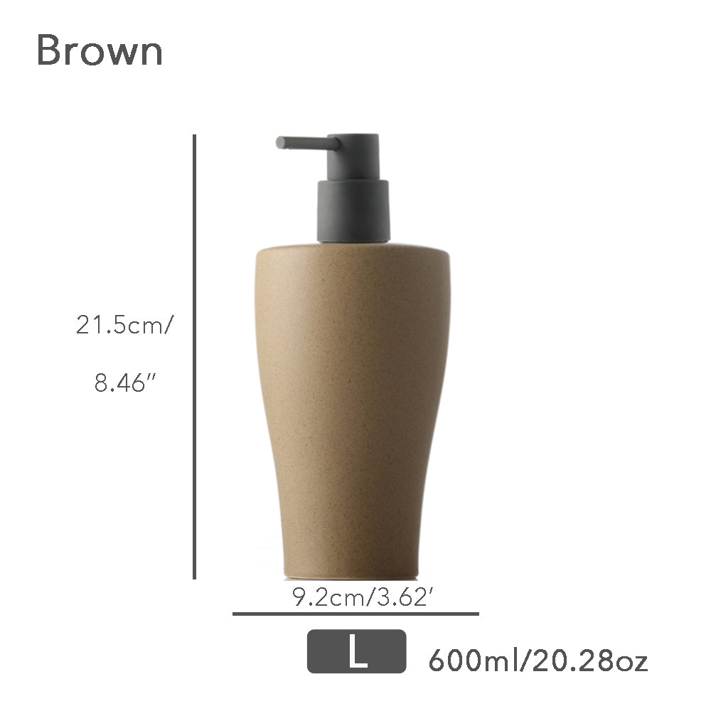 Off white Ceramic Soap Dispenser, Liquid Bathroom Bottle, Simple Design, Refillable Reusable Lotion Pump for B - view 9