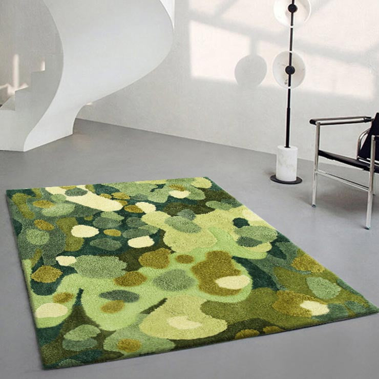 Feblilac 3D Pastoral Moss Leaves Area Rug Carpet - Feblilac® Mat