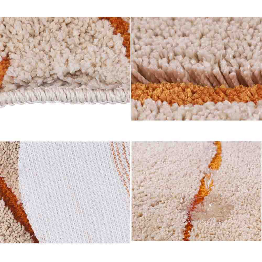 Feblilac Red Snail Shell Bath Mat, 23.6"x23.6" Animal Theme Bathroom Rugs Mat, Nature Non Slip Tufted Yarn Bath Mat, Ultra Soft Floor Bath Rug, Cute Small Door Mat for Indoor Entryway Shower Tub Decor - Feblilac® Mat