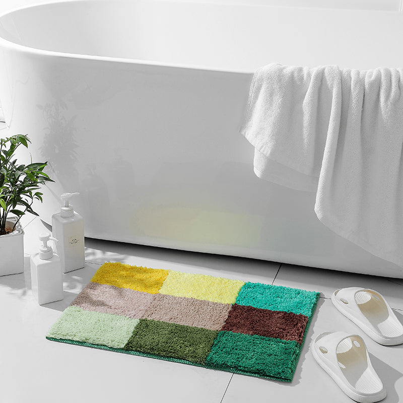 Blue/Red/Green Checkerboard Bath Mat - Feblilac® Mat