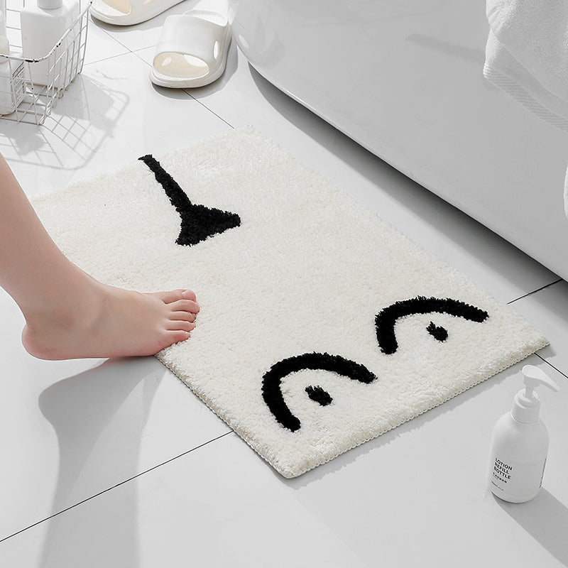Black and White Get Naked Bath Mat 15″x23″, 40x60cm Clearance Sale - Feblilac® Mat