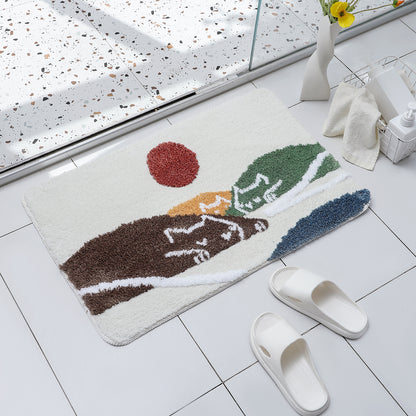 Sleeping Cats Mountain Bath Mat 50x80cm or 19x31 inches - Feblilac® Mat