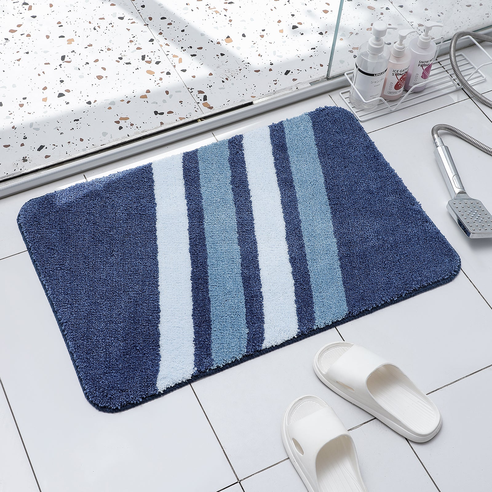 Blue Line Bath Mat 50x80cm or 19x31 inches - Feblilac® Mat