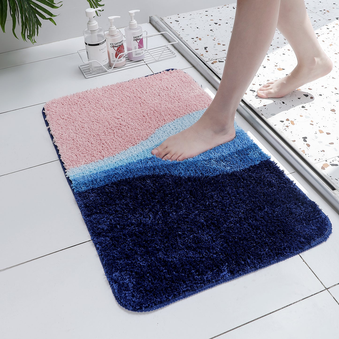 Blue River Bathroom Mat, Abstract Bath Mat, 50x80cm or 19x31 inches - Feblilac® Mat
