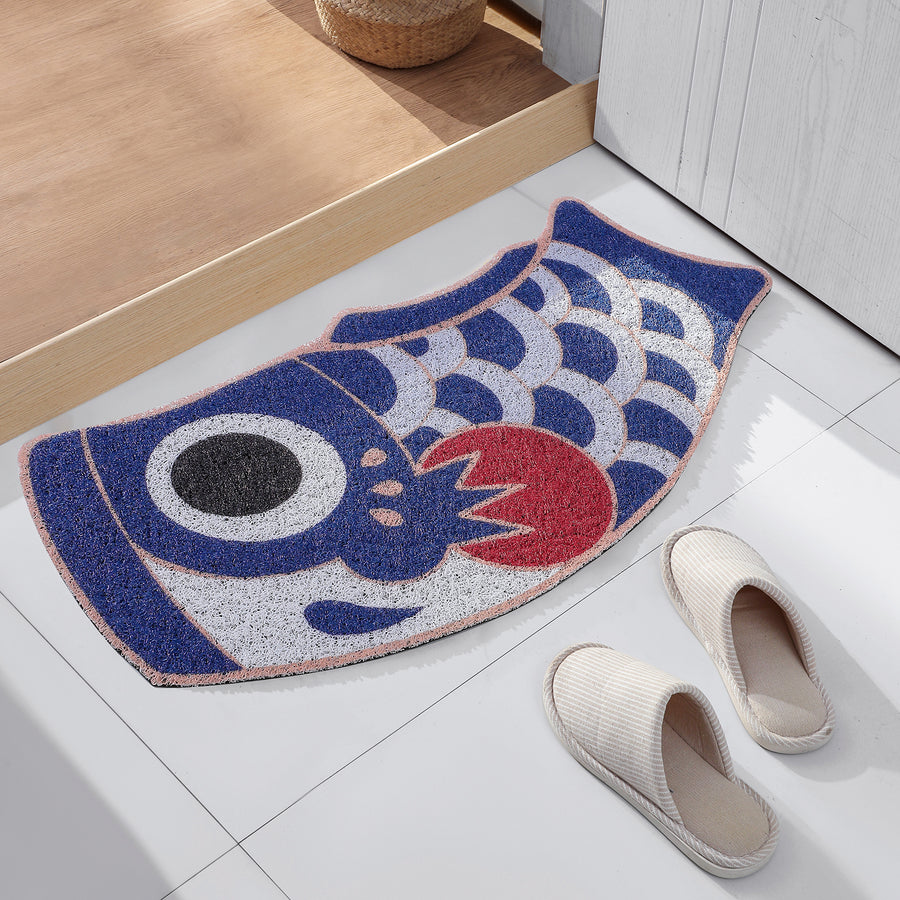 Blue Koi Fish PVC Entrance Door Mat - Feblilac® Mat