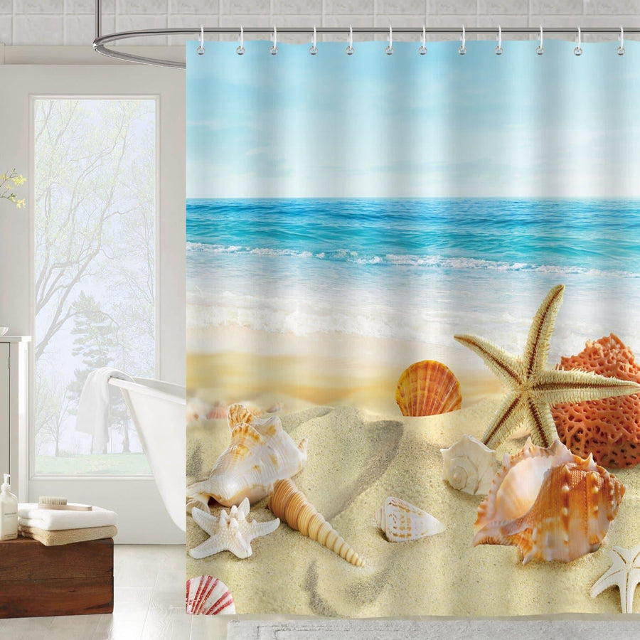 Beach Seashell Shower Curtain - view 3
