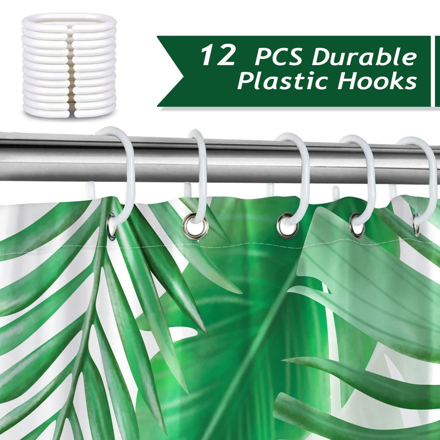 Green Palm Tree Shower Curtain - view 4
