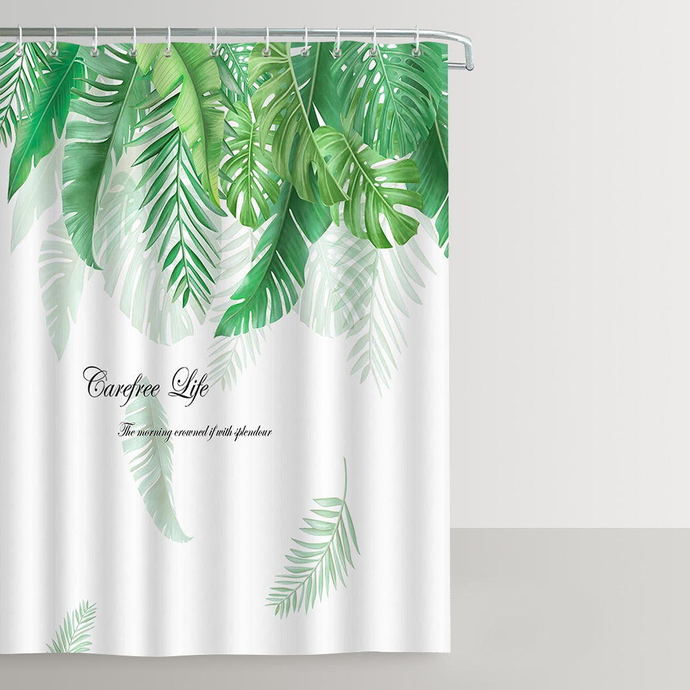 Green Palm Tree Shower Curtain