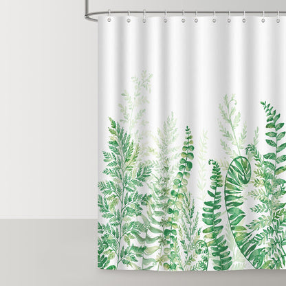 Green Fern Plants Shower Curtain