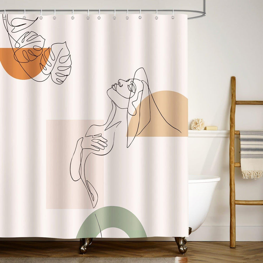 Abstract Woman Shower Curtain - view 2