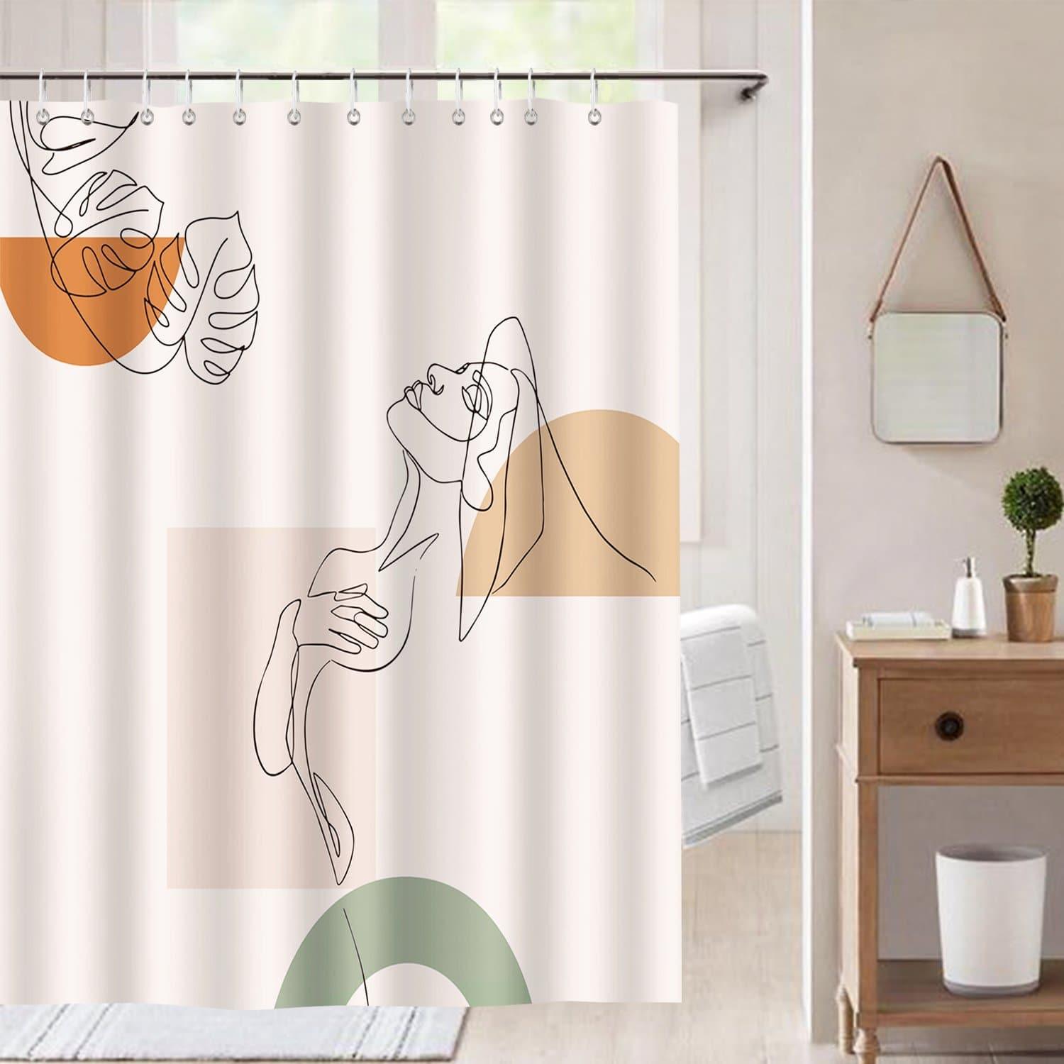 Abstract Woman Shower Curtain