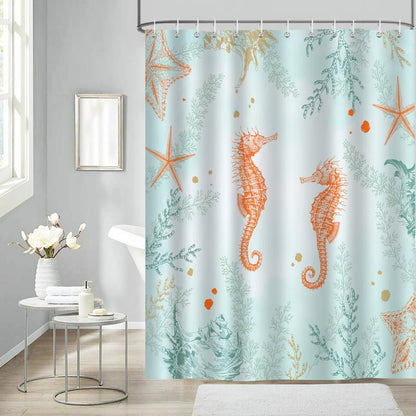 Beach Seahorse Shower Curtain