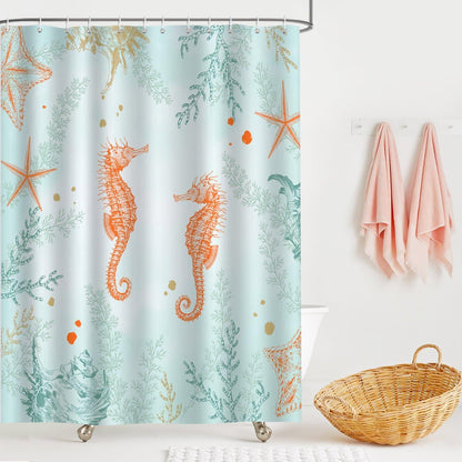 Beach Seahorse Shower Curtain