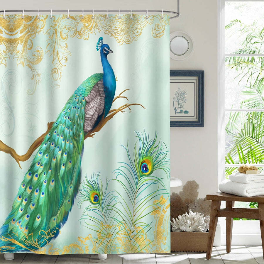 Peacock Feather Shower Curtain - view 3