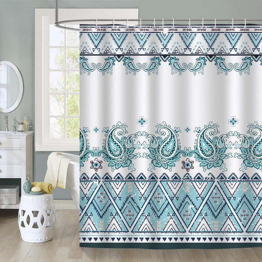 Boho Paisley Floral Shower Curtain - view 2