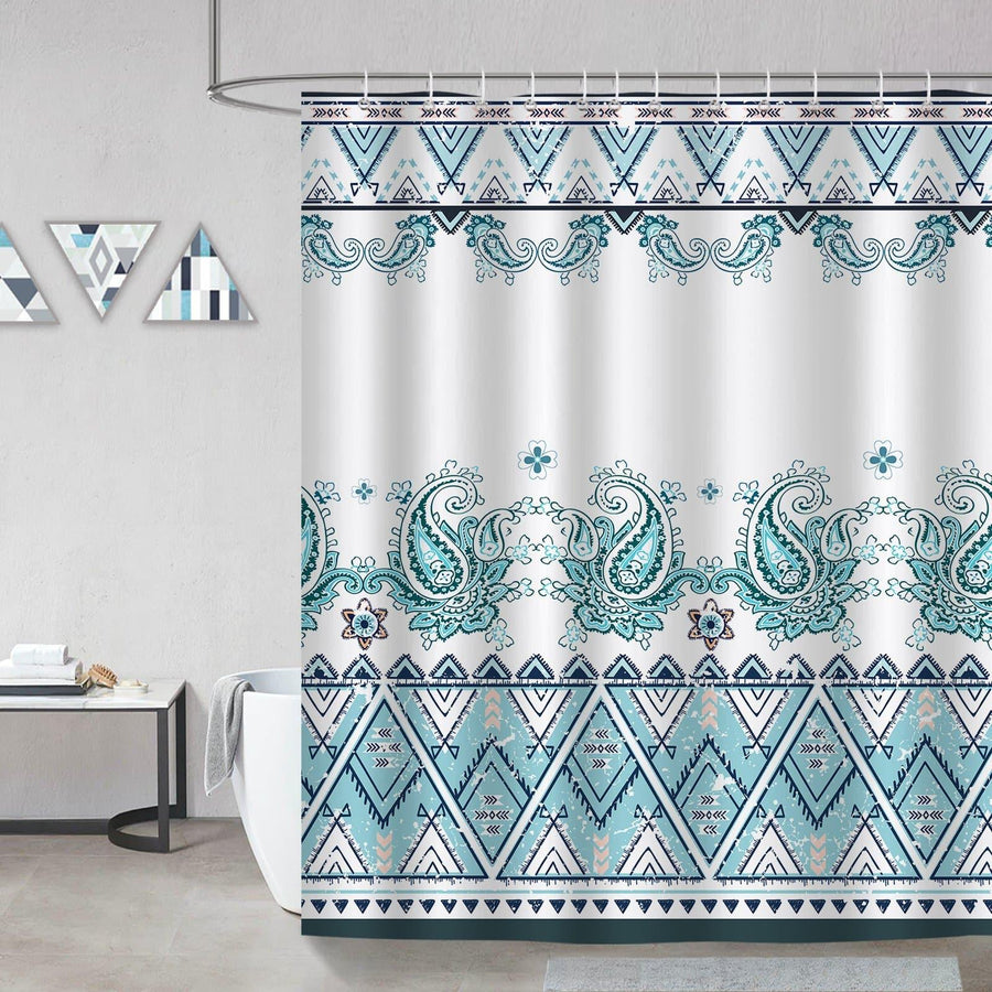 Boho Paisley Floral Shower Curtain - view 3