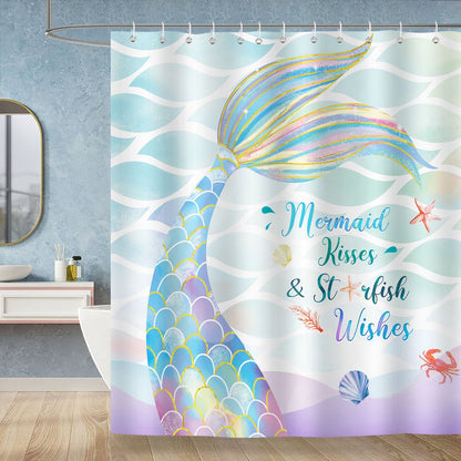 Mermaid Tail Ocean Shower Curtain