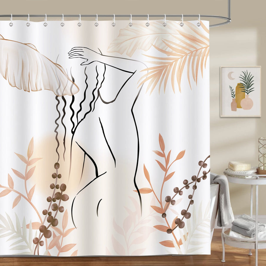 Abstract Woman Shower Curtain - view 2