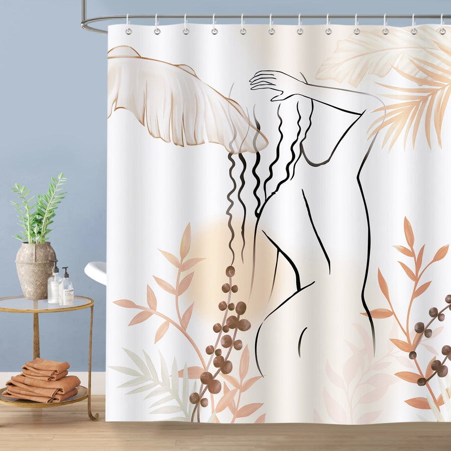 Abstract Woman Shower Curtain - view 3