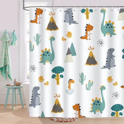 Cartoon Dinosaur Shower Curtain