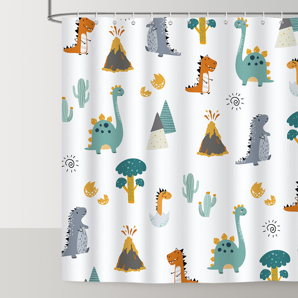 Cartoon Dinosaur Shower Curtain