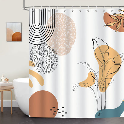 Boho Modern Abstract Shower Curtain