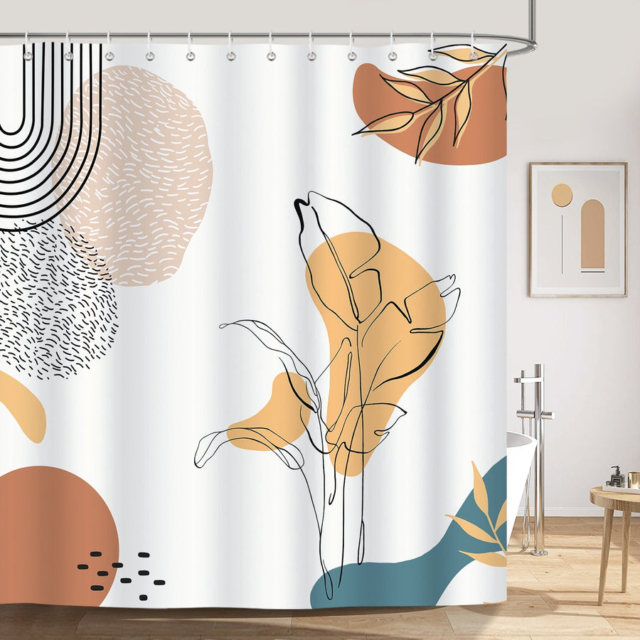 Boho Modern Abstract Shower Curtain - view 4