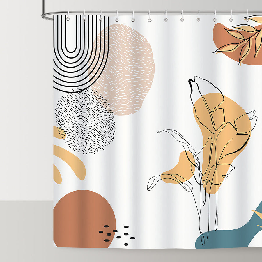 Boho Modern Abstract Shower Curtain