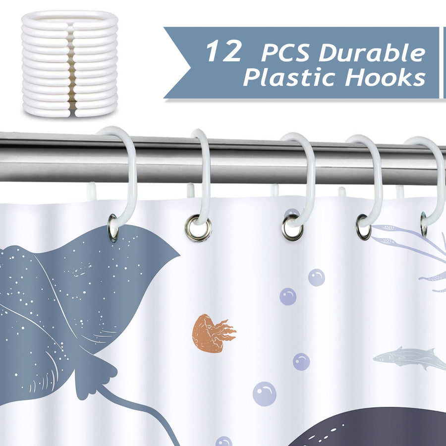 Whale Ocean Shower Curtain - view 4