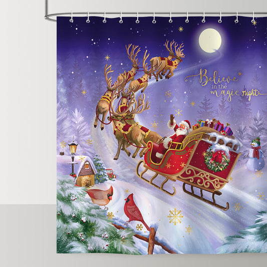 Christmas Reindeer Shower Curtain