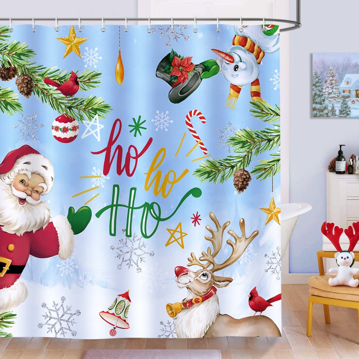 Christmas Santa Claus Shower Curtain