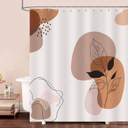 Abstract Boho Leaf Shower Curtain