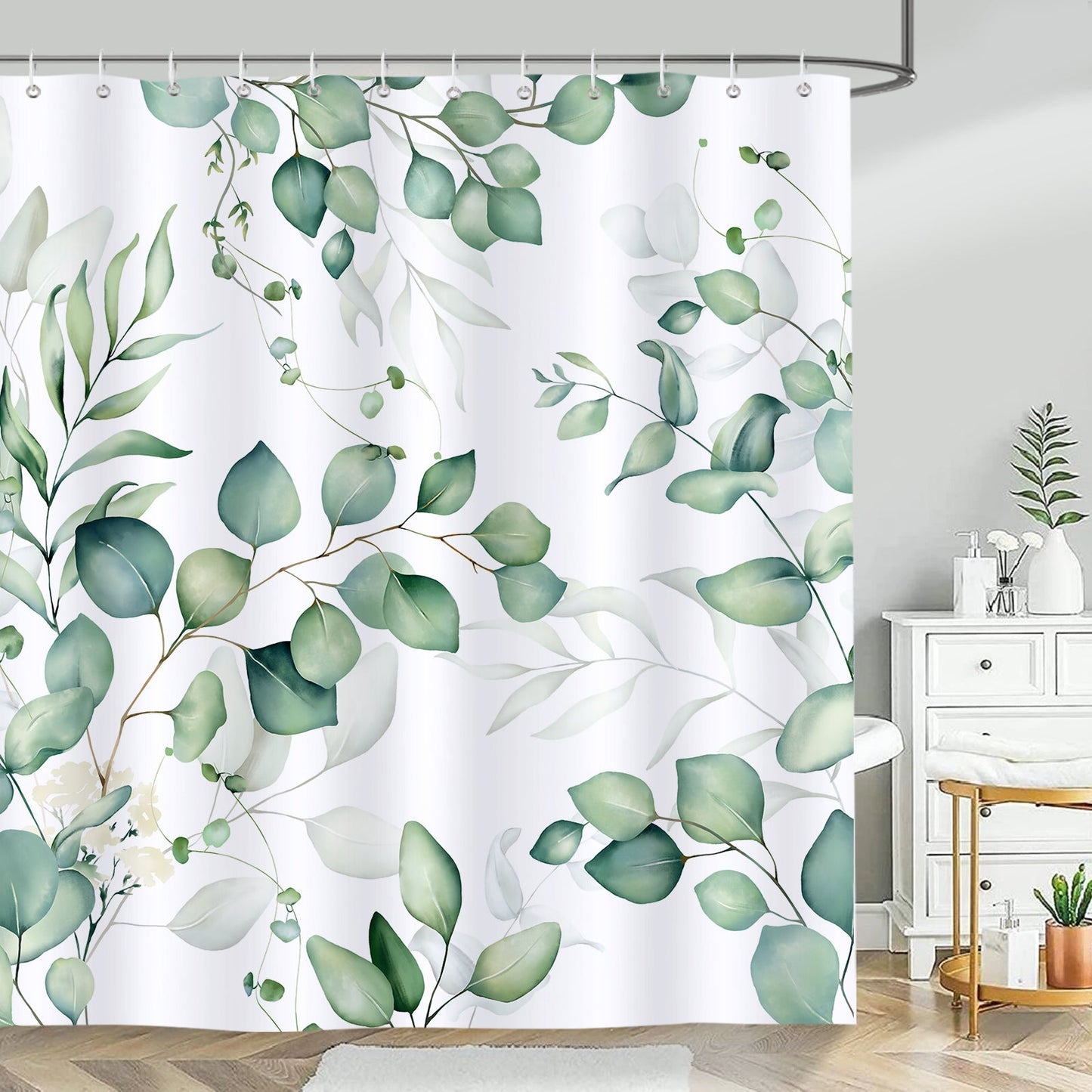 Eucalyptus Leaves Shower Curtain