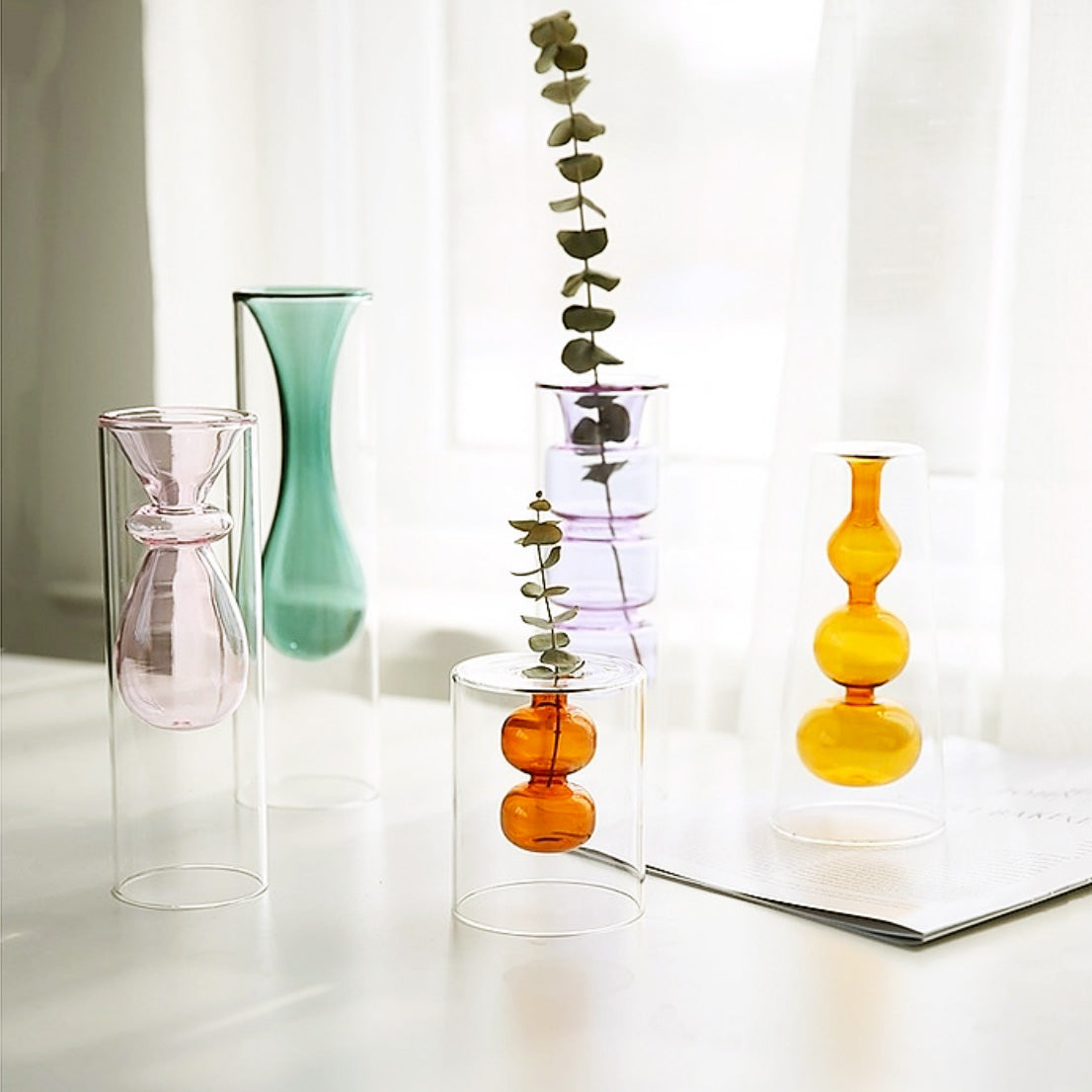 Bubbly Glass Vases