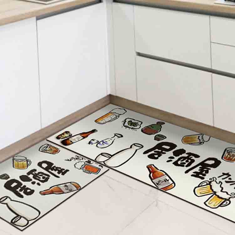 Beer and Wine Kitchen Mat