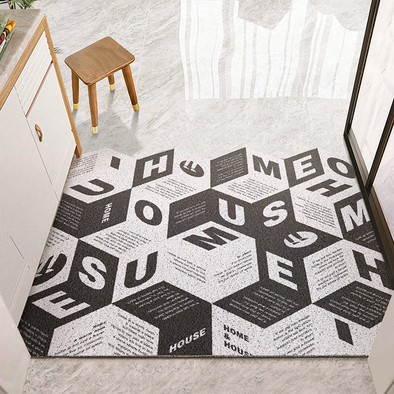Black and White Home Entrance Door Mat - Feblilac® Mat