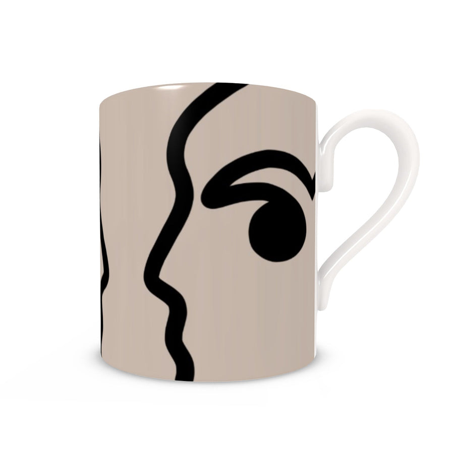 Black Face 4 Bone China Mug - Feblilac