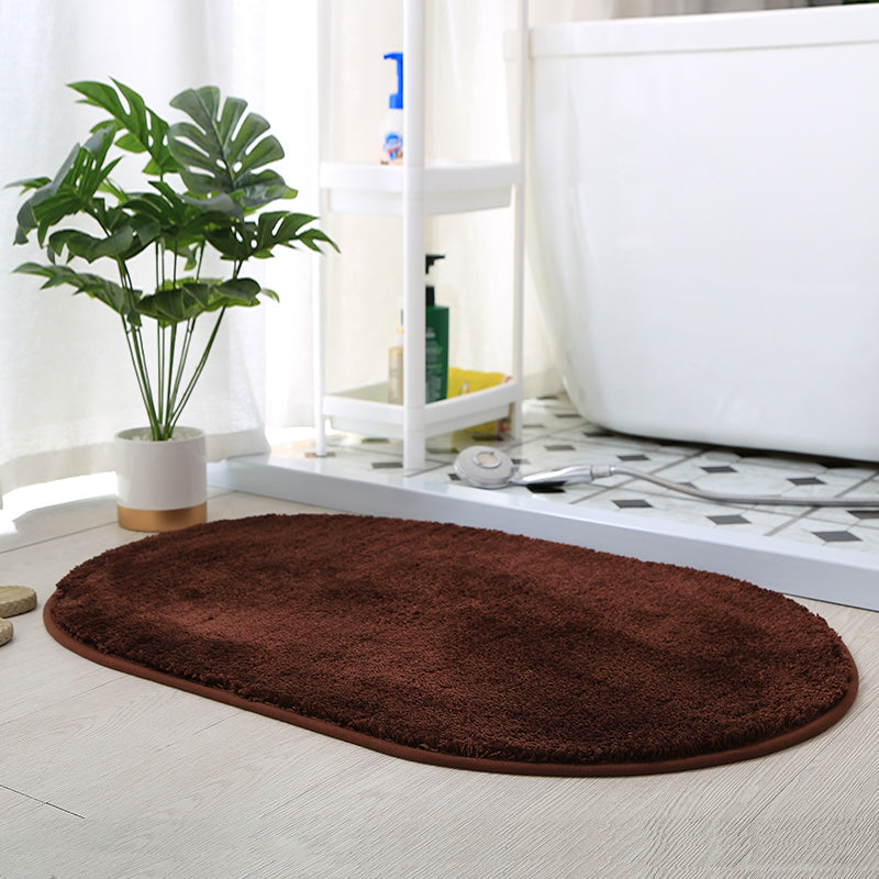 Feblilac Semicircle Solid Beige Tufted Bath Mat - Feblilac® Mat