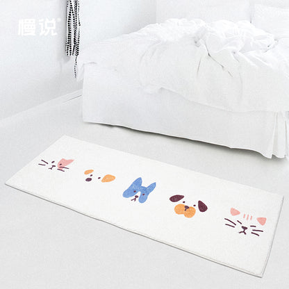 Cats and Dogs Together Bedroom Runner