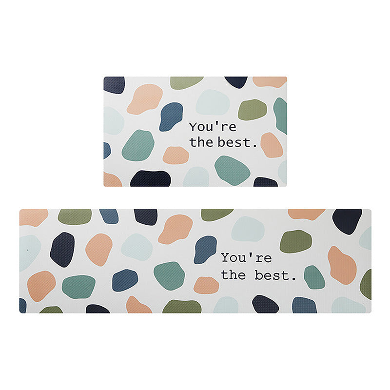 Feblilac Colorful Stones PVC Leather Kitchen Mat - Feblilac® Mat