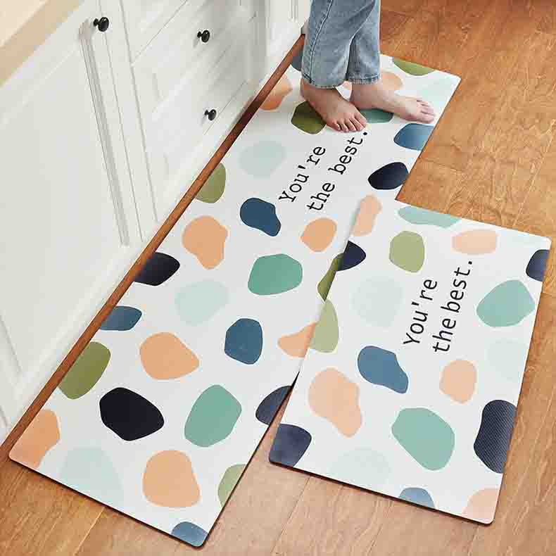 Feblilac Colorful Stones PVC Leather Kitchen Mat - Feblilac® Mat