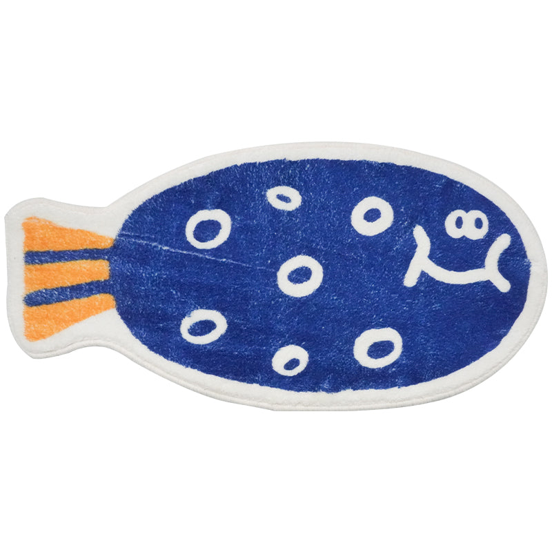 Cute Blue Fish Bath Mat