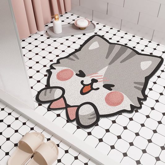 Cute Cat PVC Bathroom Mat