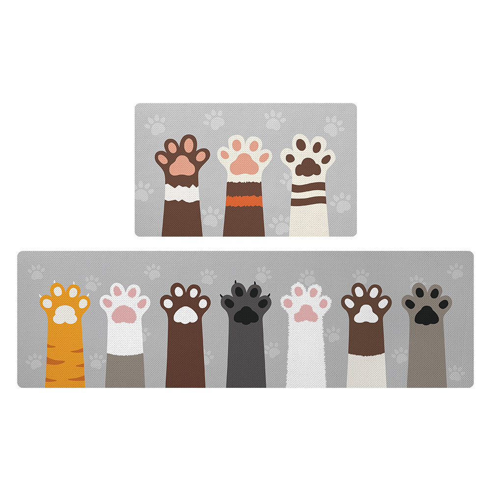 Feblilac Cute Cat's Paw Animal PVC Leather Kitchen Mat - Feblilac® Mat