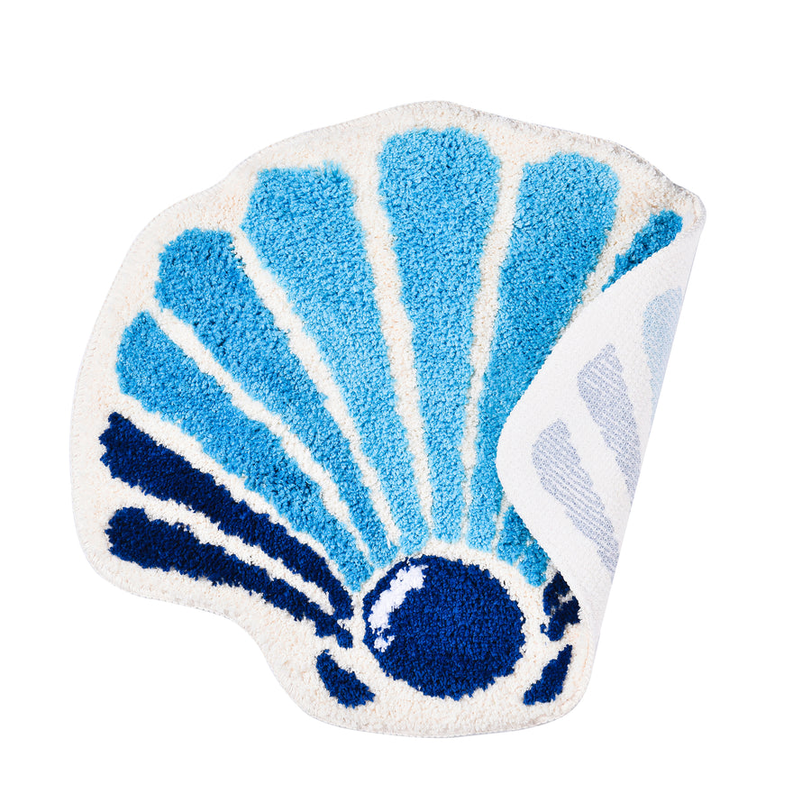 Blue Shell Bath Mat 27.1″x 31.5″ or 69x80 cm Clearance Sale - Feblilac® Mat